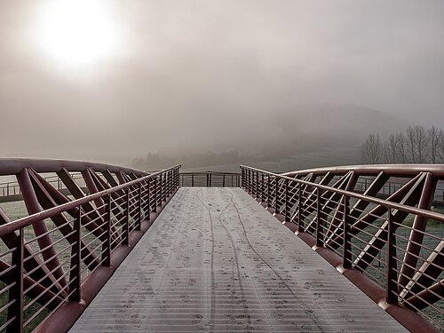 Olaranbe bridge in the fog