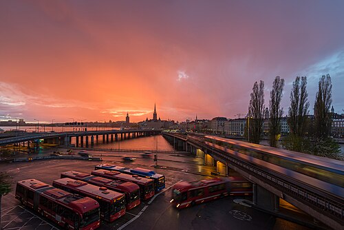 Slussen, looking towards Gamla stan